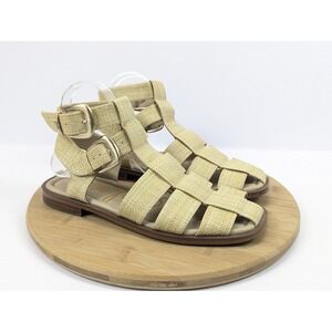 Sam Edelman Gladiator Sandals Flats Womans 9 Buckle Woven Dawn Fisherman